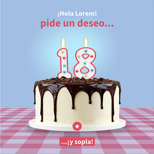 Interactive Deseo de cumpleaños template